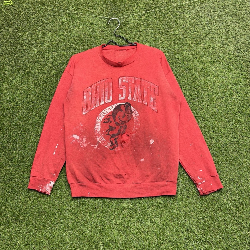 Vintage Ohio State Sweatshirt Mens Medium Lee Sport Heavyweight Buckeyes Y2K 90s